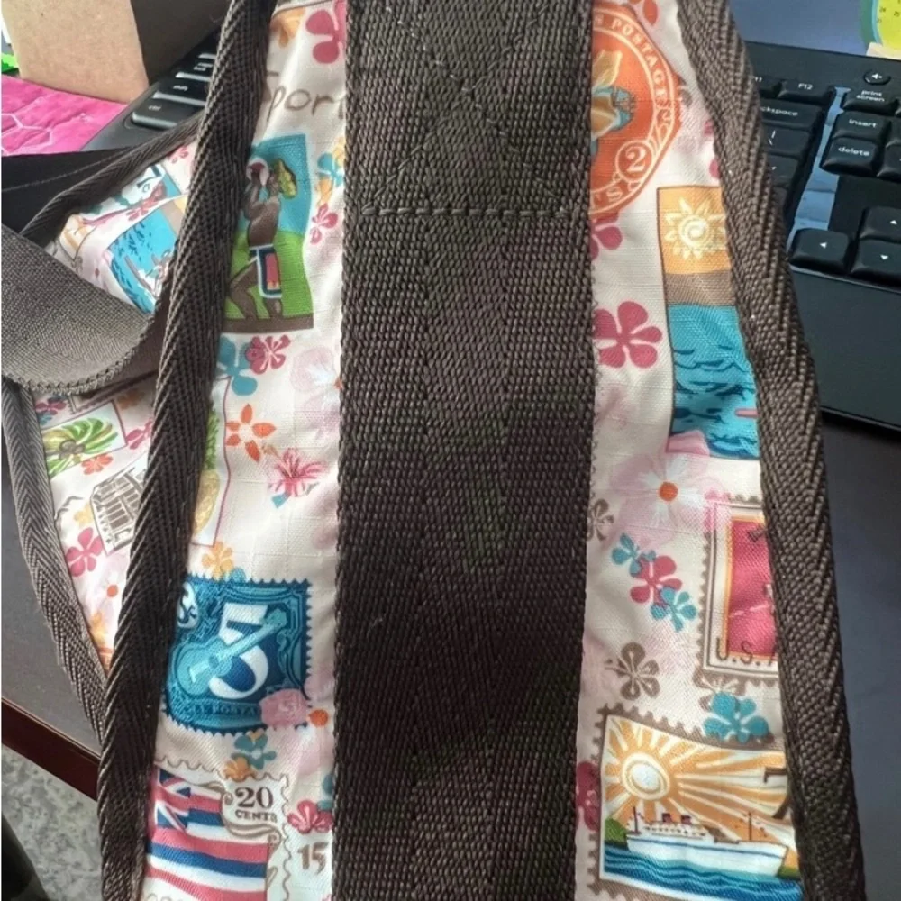 LeSportsac Hawaiian Lei Aloha Vintage Stamps Boho - Picture 8 of 9